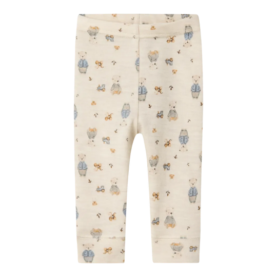 name it baby WILLOS WOOL LEGGINGS - Peyote Melange