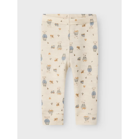 name it baby WILLOS WOOL LEGGINGS - Peyote Melange