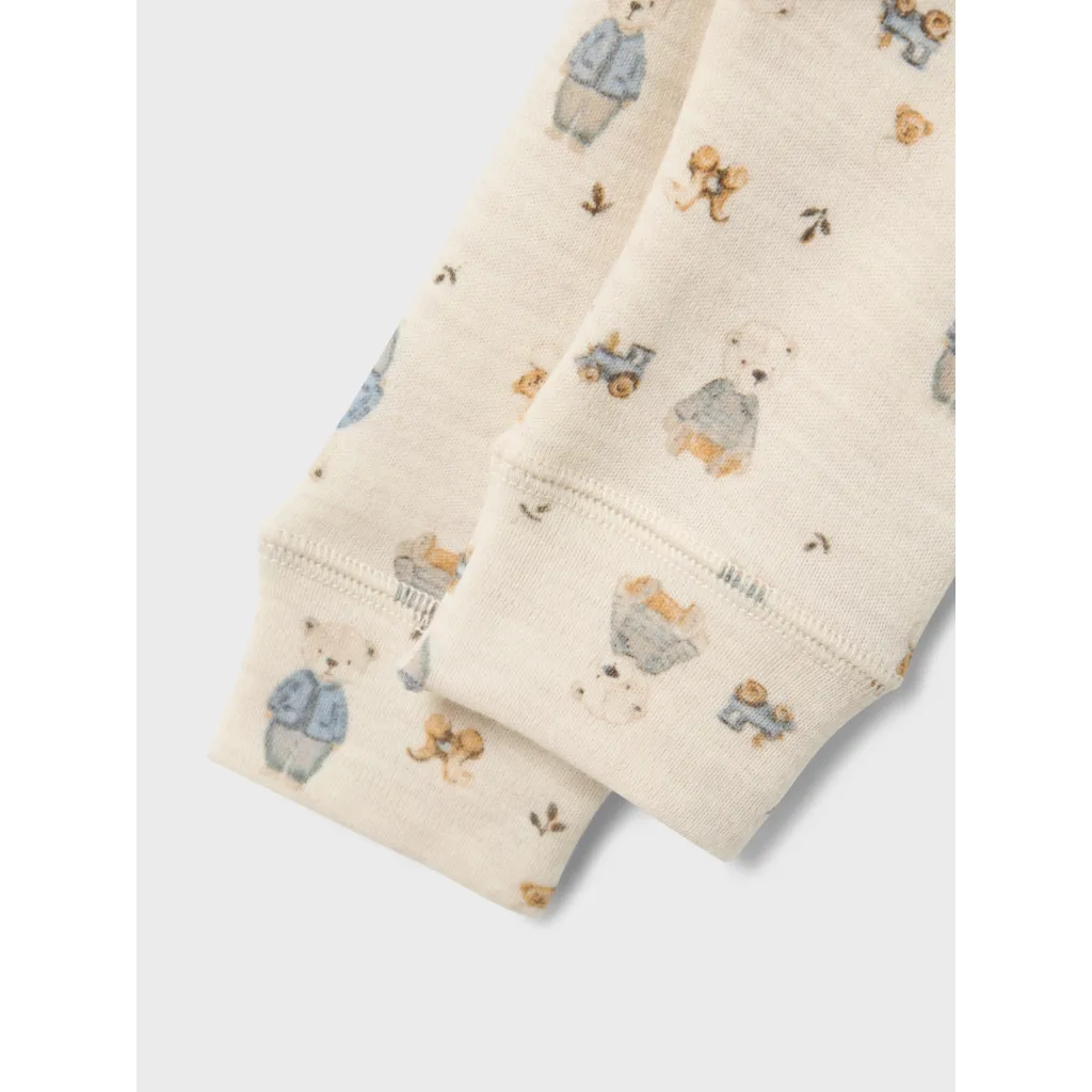 name it baby WILLOS WOOL LEGGINGS - Peyote Melange