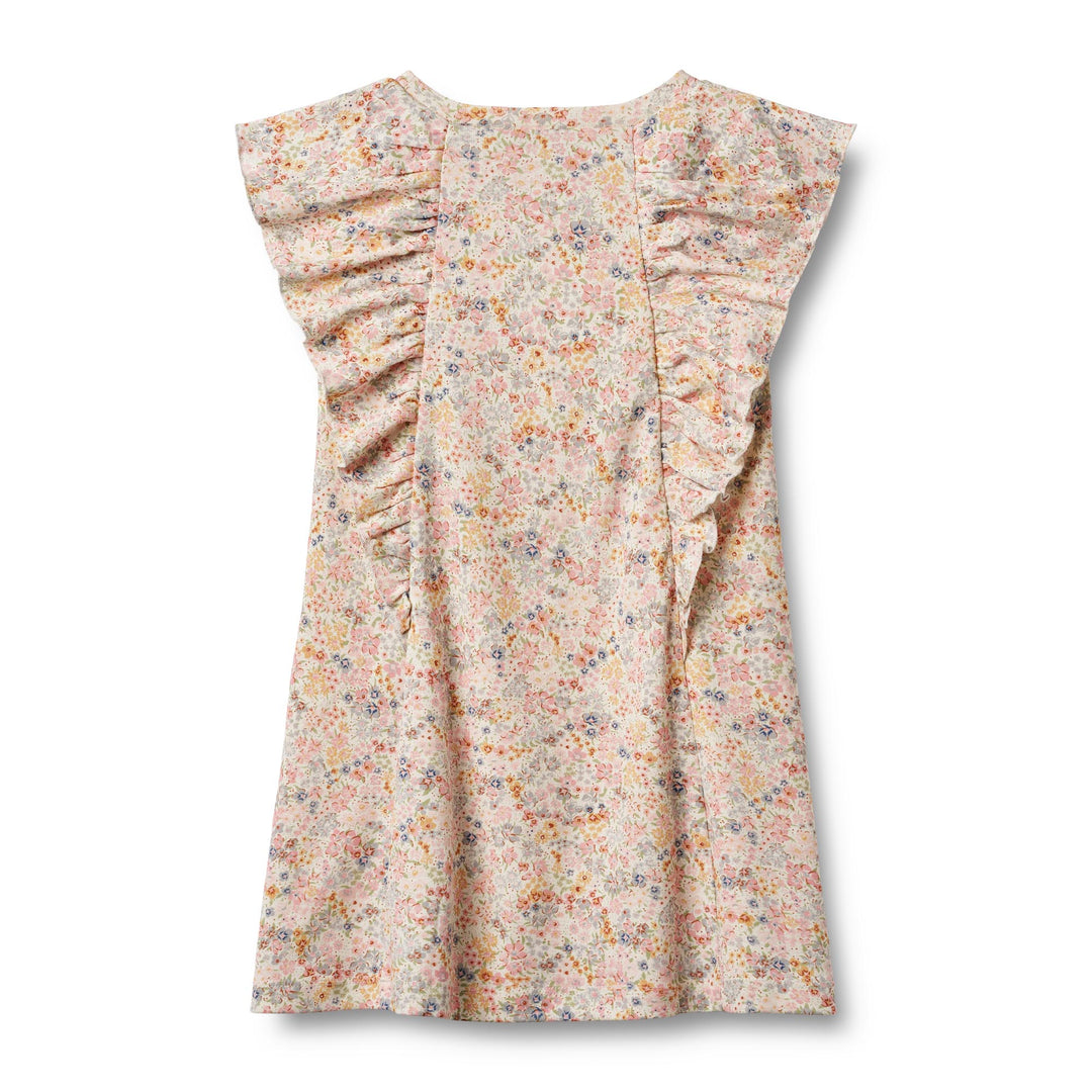 Wheat Main Jersey Dress Ruffle Shirley - Bright flowers