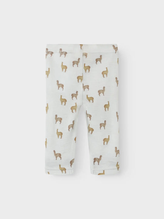 Lil' Atelier Baby NOEL NOR WOOL SLIM LEGGING - Gray Dawn | LAMA - Torgunns Barneklær AS