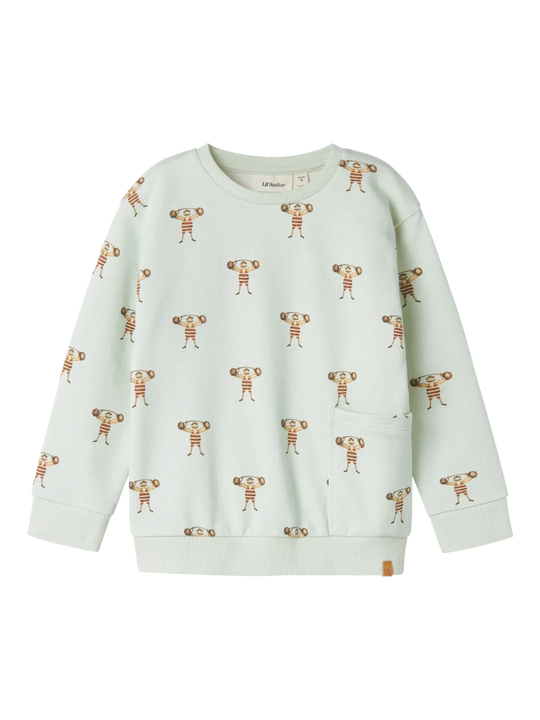 Lil' Atelier Mini JOBO LS LOOSE SWEAT - Murmur - Torgunns Barneklær AS