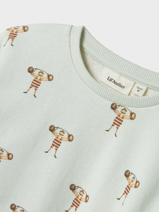 Lil' Atelier Mini JOBO LS LOOSE SWEAT - Murmur - Torgunns Barneklær AS