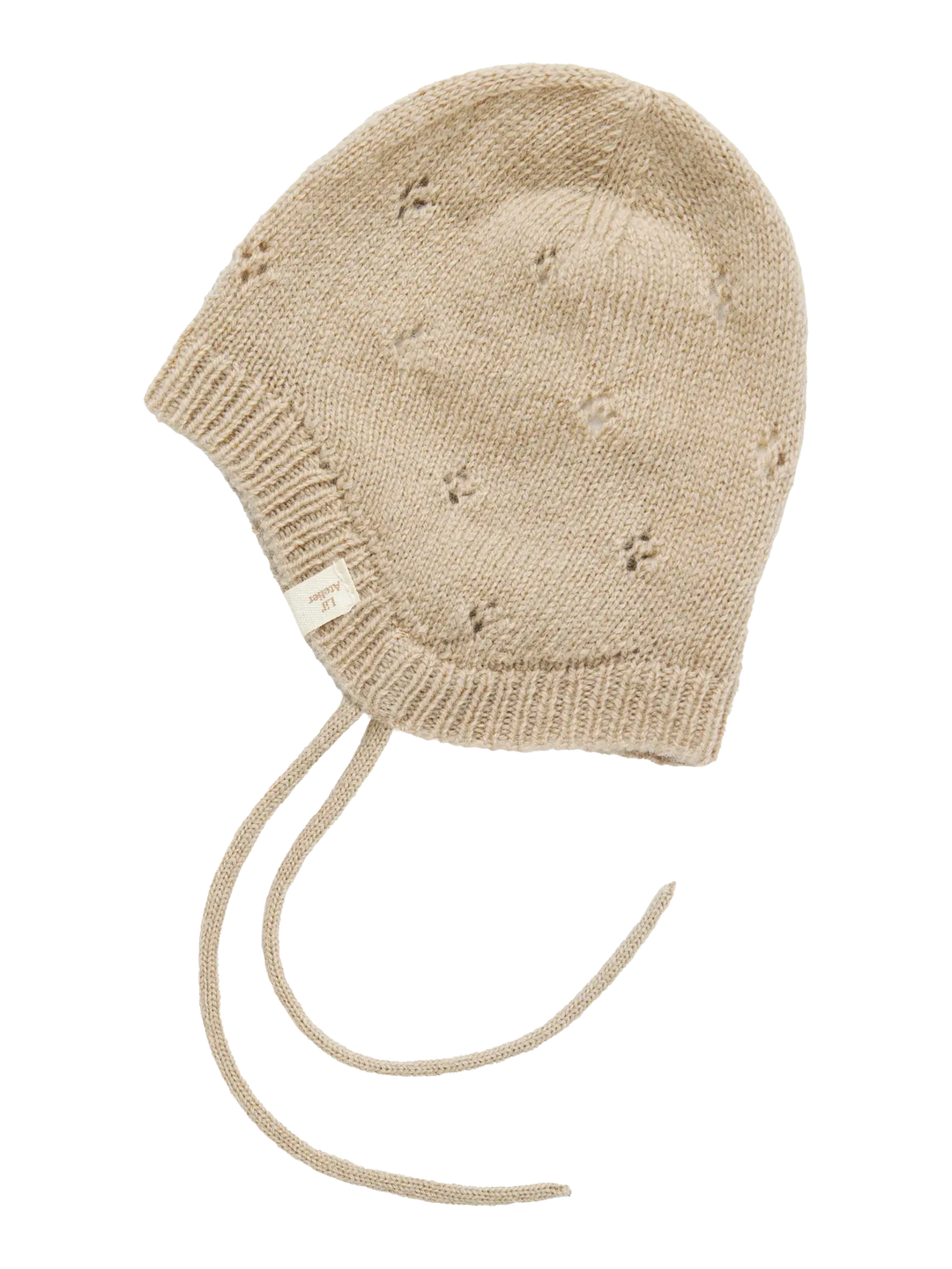 Lil' Atelier Baby WOOL NALIO KNIT HAT - Safari - Torgunns Barneklær AS