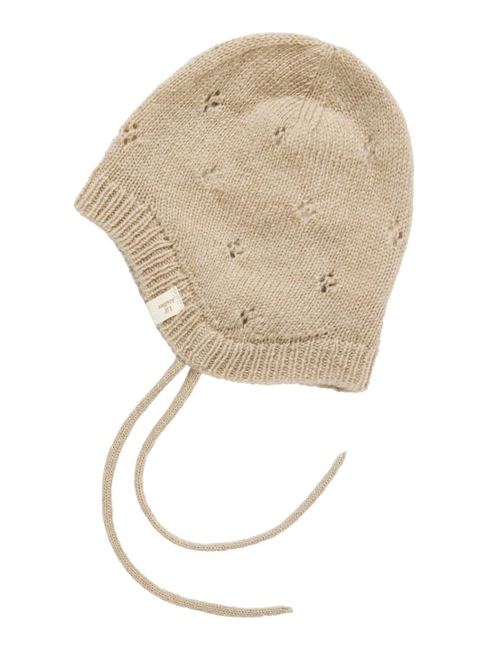 Lil' Atelier Baby WOOL NALIO KNIT HAT - Safari - Torgunns Barneklær AS