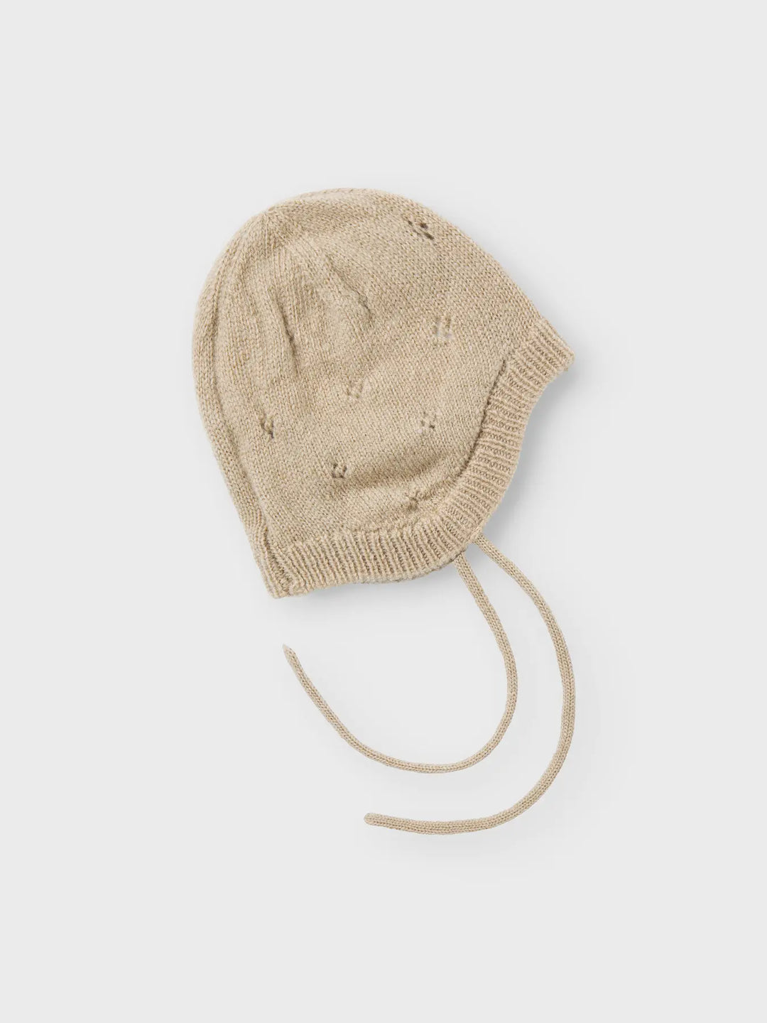 Lil' Atelier Baby WOOL NALIO KNIT HAT - Safari - Torgunns Barneklær AS