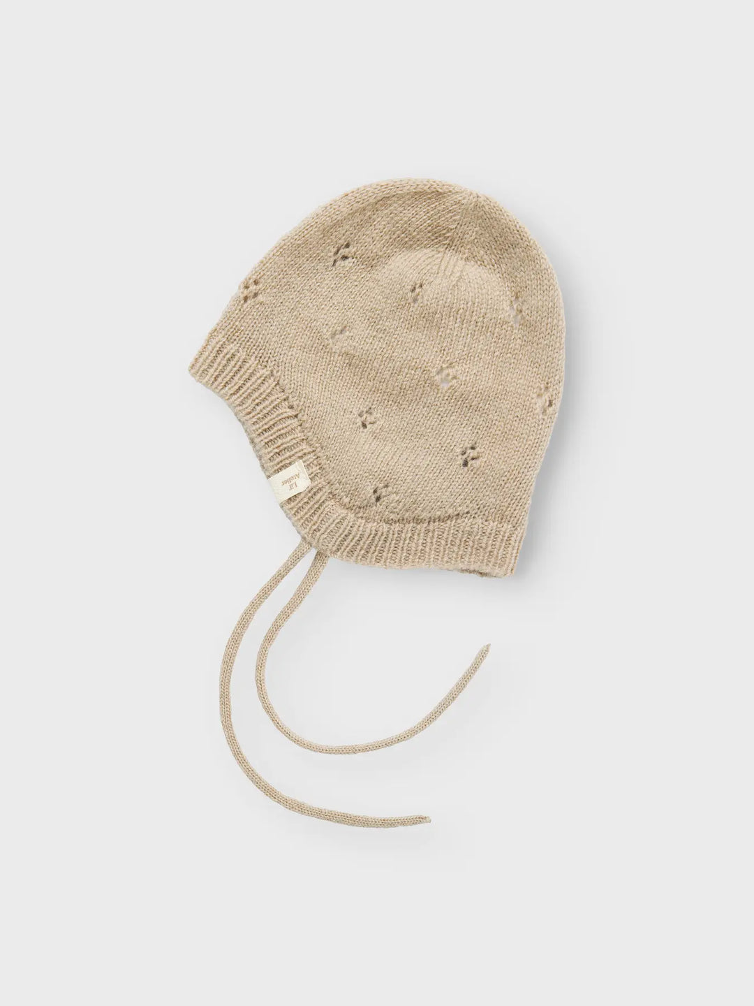 Lil' Atelier Baby WOOL NALIO KNIT HAT - Safari - Torgunns Barneklær AS