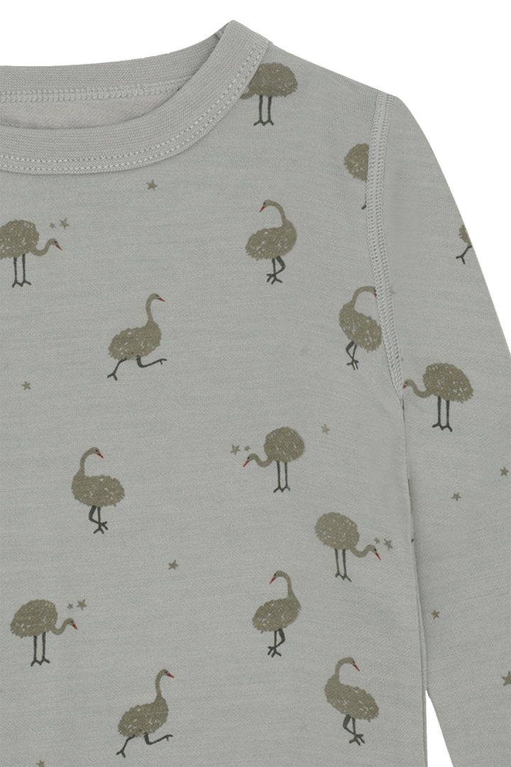Hust &amp; Claire | Abba Ostrich Trøye Ull/Bambus – Forest Fog