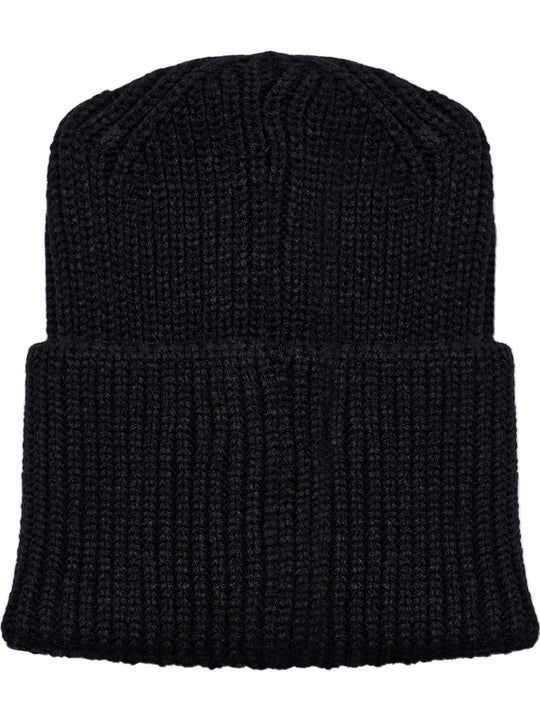 hummel hmlJR HEAVY RIB KNIT BEANIE - BLACK - Torgunns Barneklær AS