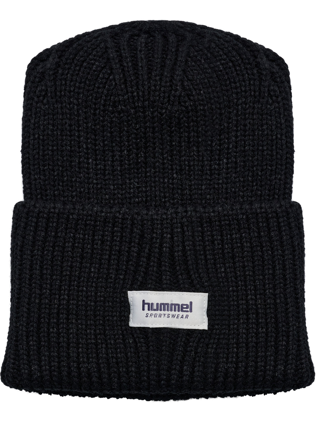 hummel hmlJR HEAVY RIB KNIT BEANIE - BLACK - Torgunns Barneklær AS