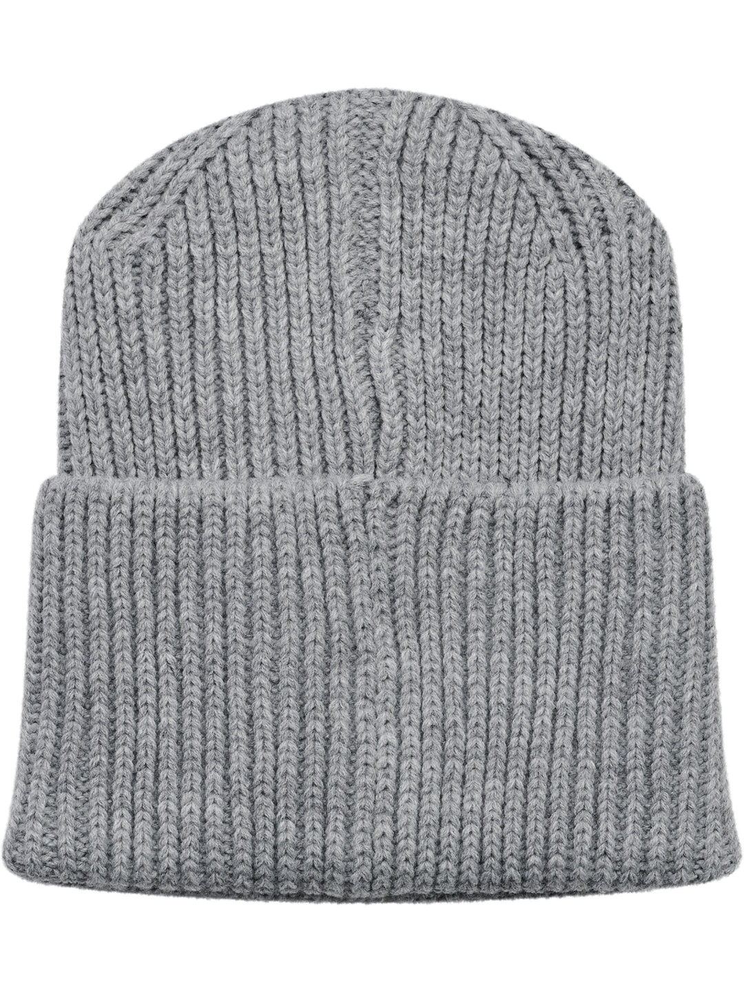 hummel hmlJR HEAVY RIB KNIT BEANIE - GREY MELANGE - Torgunns Barneklær AS