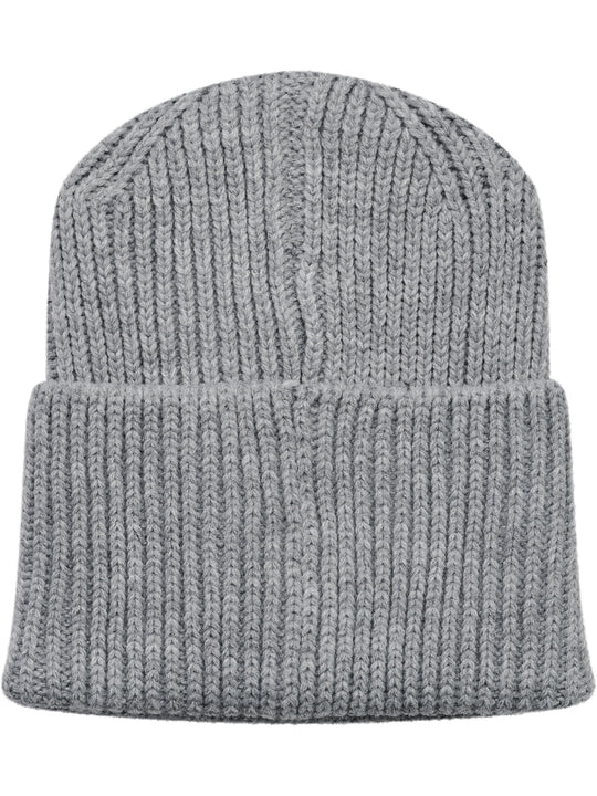 hummel hmlJR HEAVY RIB KNIT BEANIE - GREY MELANGE - Torgunns Barneklær AS