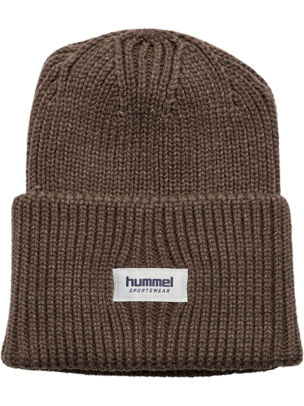 hummel hmlJR HEAVY RIB KNIT BEANIE - PEPPERCORN - Torgunns Barneklær AS