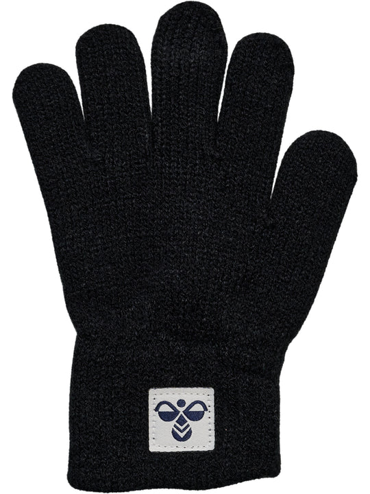 hummel hmlJR KNIT GLOVES 2-PACK - BLACK - Torgunns Barneklær AS