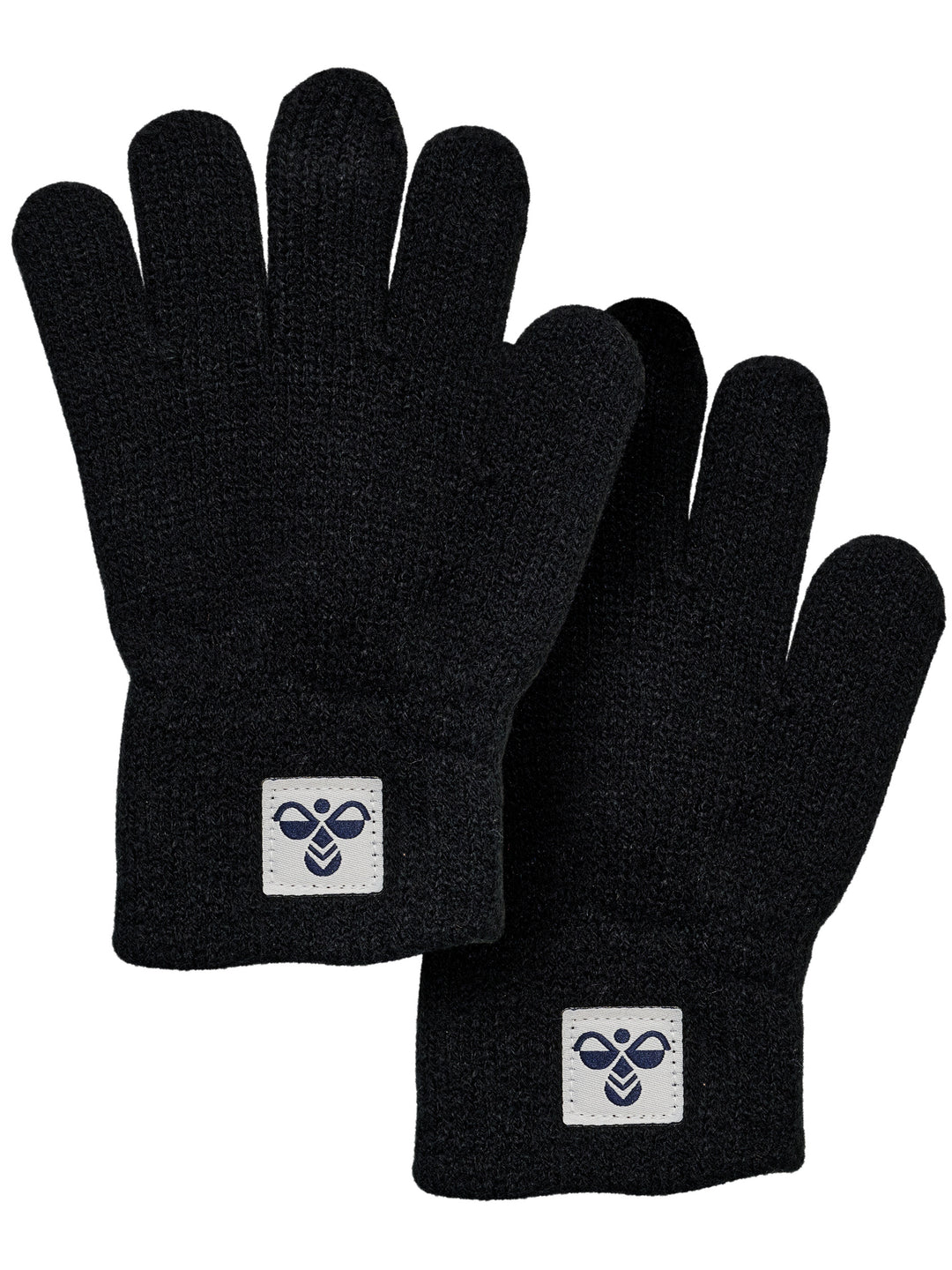 hummel hmlJR KNIT GLOVES 2-PACK - BLACK - Torgunns Barneklær AS