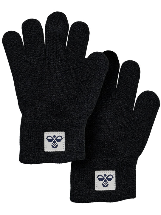 hummel hmlJR KNIT GLOVES 2-PACK - BLACK - Torgunns Barneklær AS