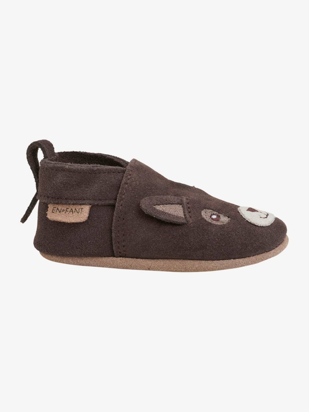 En Fant Slippers Suede Animal - Chocolate Brown