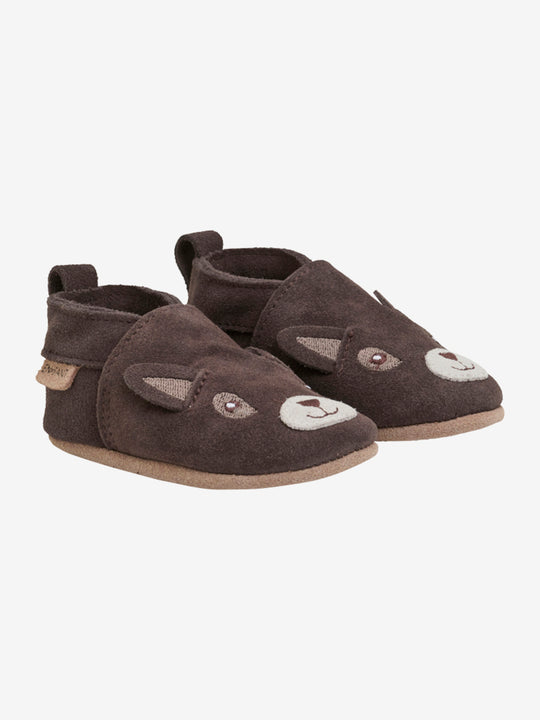 En Fant Slippers Suede Animal - Chocolate Brown