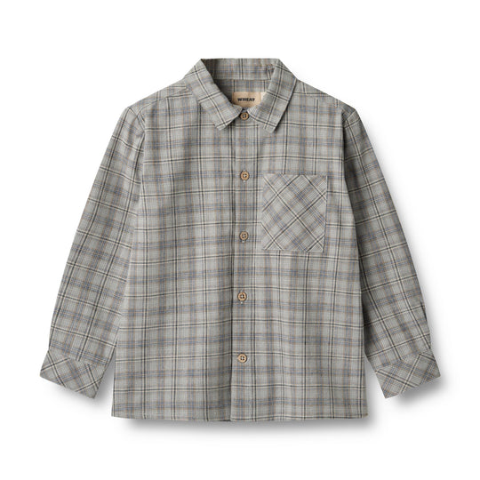 Wheat Main Shirt Oscar - Cloudy Blue Check