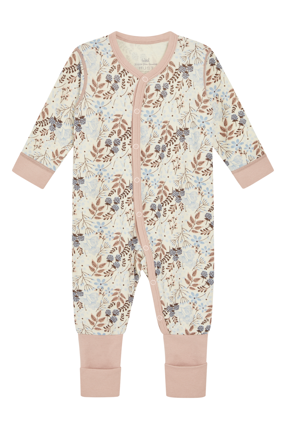 Hust & Claire Ull/Bambus | Manu Heldress m/Blomsterprint - Cloud blue