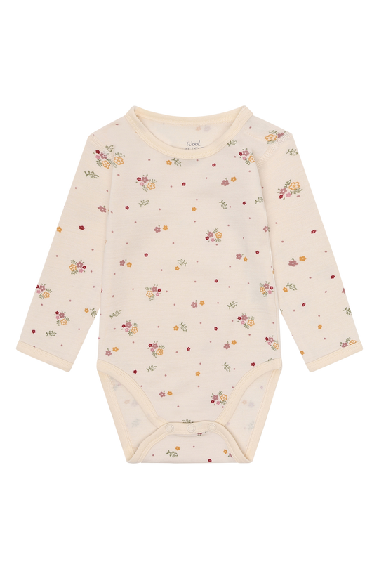 Hust & Claire | Ull | Bo Flora - Offwhite Blomsterprint - Torgunns Barneklær AS