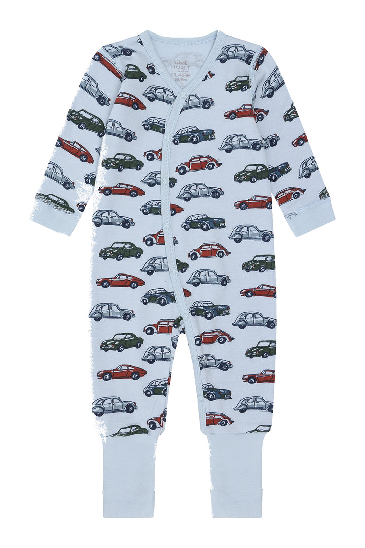 Hust &amp; Claire | Mobi Cars Pysj Merinoull – Baby Blue