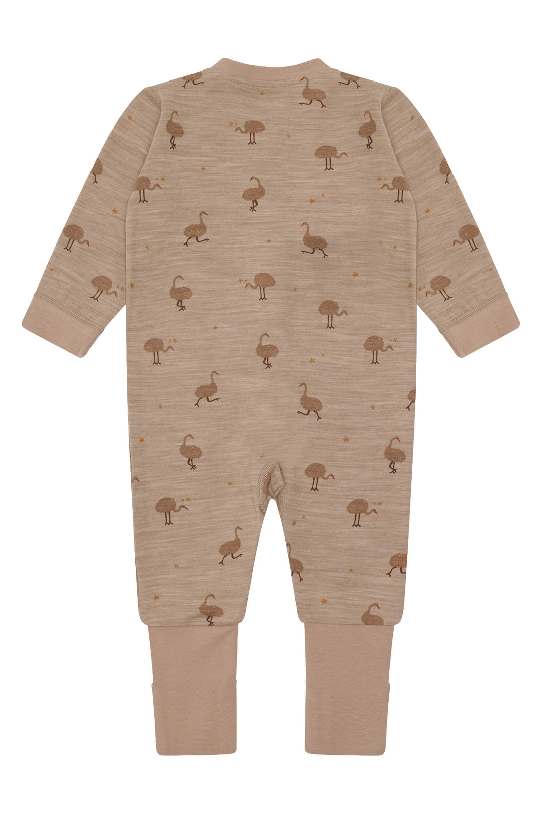 Hust &amp; Claire | Manu Zip Ostrich Pysj Ull/Bambus – Biscuit