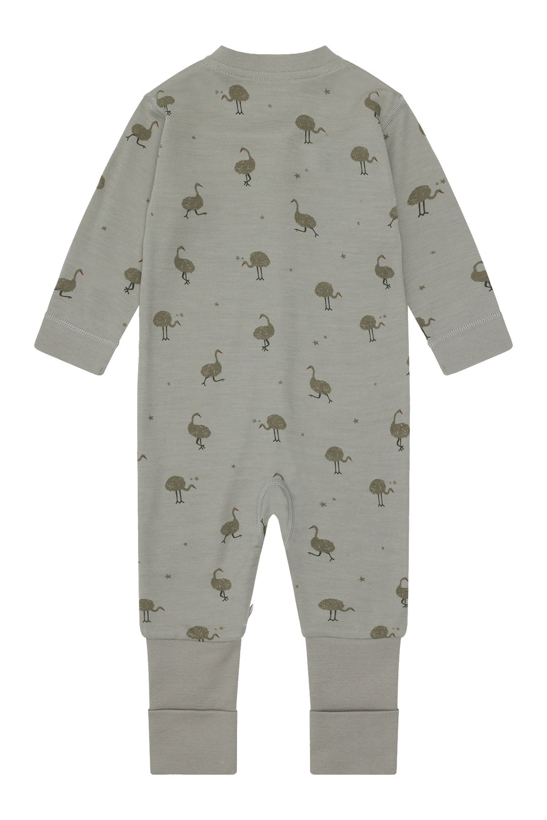 Hust &amp; Claire | Manu Zip Ostrich Pysj Ull/Bambus – Forest Fog
