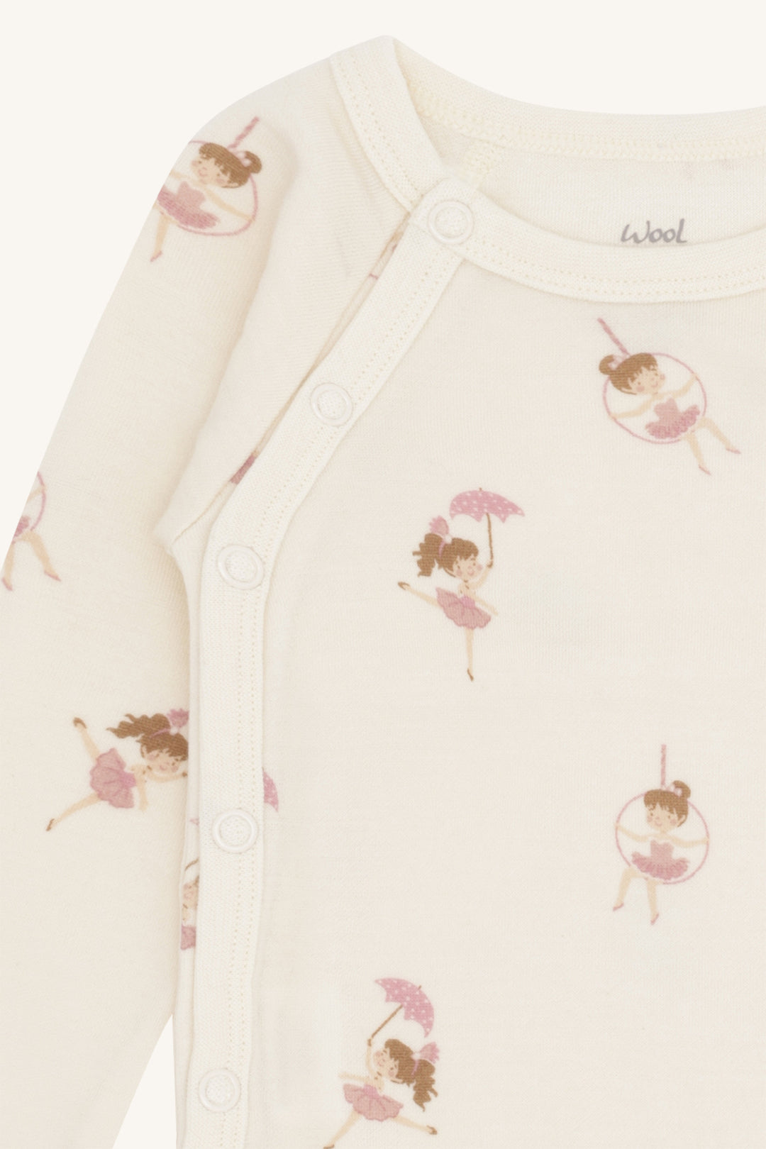 Hust & Claire | Ull/Bambus | Baloo Wrap Line Dancer - Offwhite - Torgunns Barneklær AS