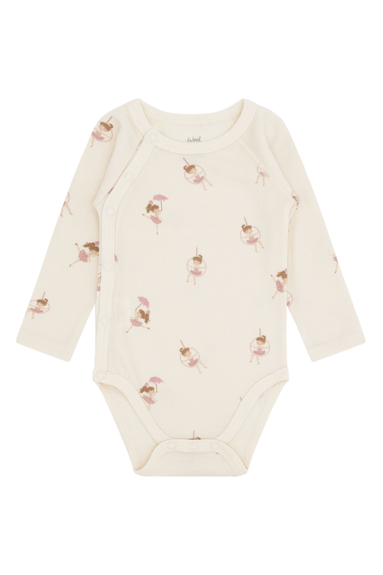 Hust & Claire | Ull/Bambus | Baloo Wrap Line Dancer - Offwhite - Torgunns Barneklær AS