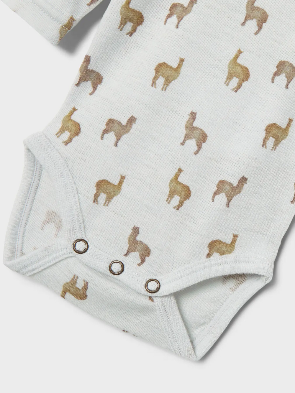 Lil' Atelier Baby NOEL NOR WOOL LS SLIM BODY - Gray Dawn | LAMA - Torgunns Barneklær AS
