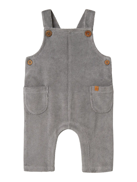 Lil' Atelier Baby LAMIK LOOSE SWEAT OVERALL - Ultimate Grey - Torgunns Barneklær AS