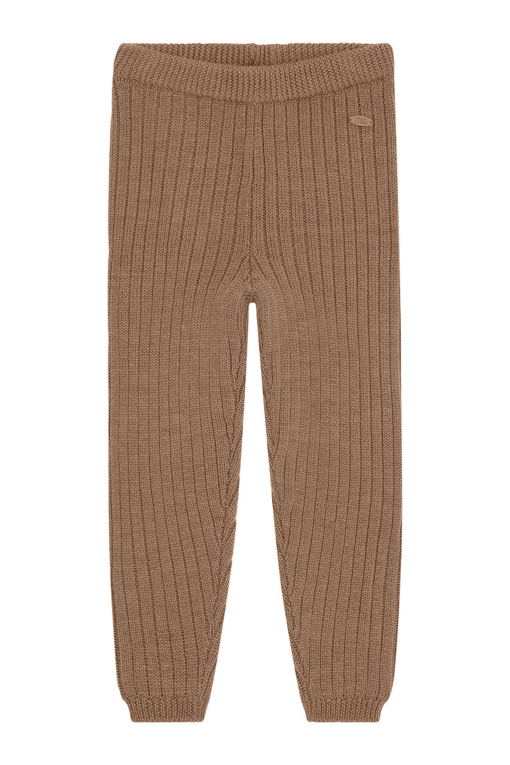 Hust &amp; Claire | Lui Wool Rib Leggings 100% Ull – Coca Mocha