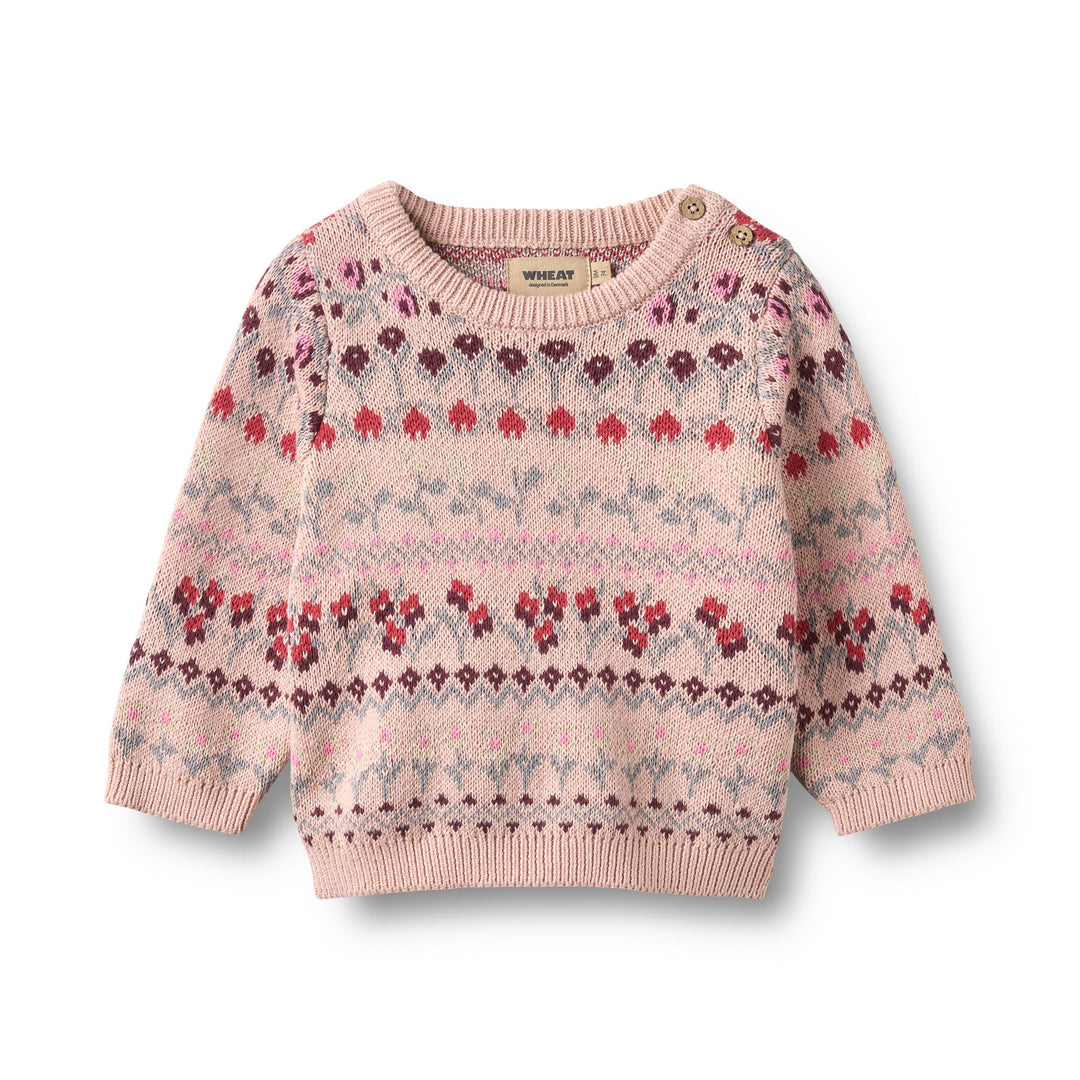 Wheat | Jacquard Pullover Mikmak – Dim Rose