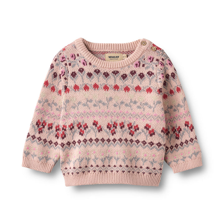 Wheat | Jacquard Pullover Mikmak – Dim Rose