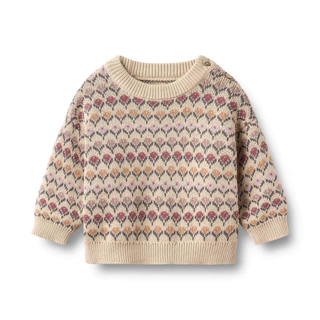 Wheat | Jacquard Pullover Harlow - Offwhite