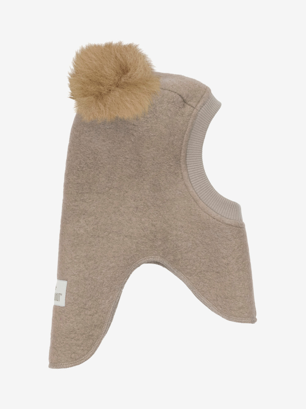 HUTTELiHUT Balaclava Wool Alpaca Pompoms - Camel Melange