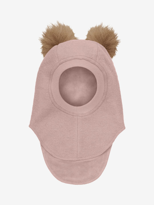 HUTTELiHUT Balaclava Wool Alpaca Pompoms - Fawn