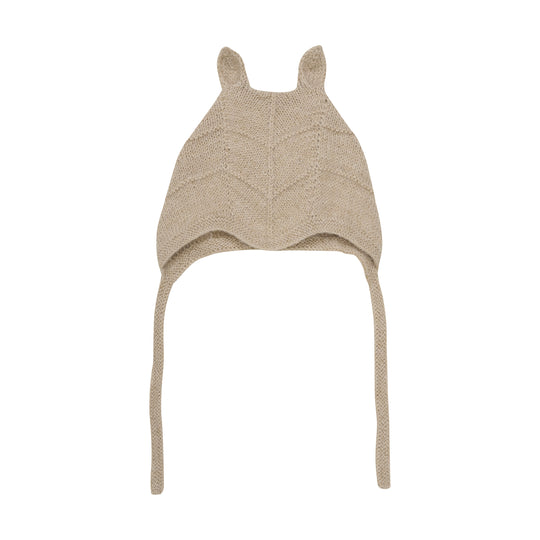 HUTTELiHUT Bonnet Ears Alpaca Wool Knit - Camel Melange