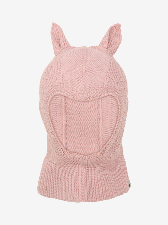 HUTTELiHUT Balaclava Ears Wool Knit - Ash Rose