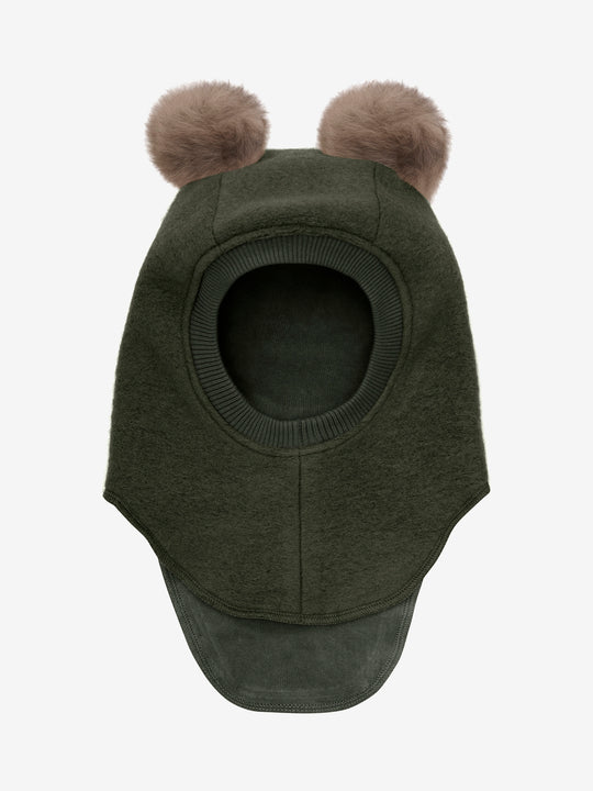 HUTTEliHUT | Balaclava Wool Alpaca Pompoms - Beetle