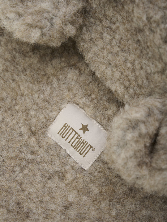 HUTTEliHUT | Balaclava Ears Wool Teddy - Camel Melange