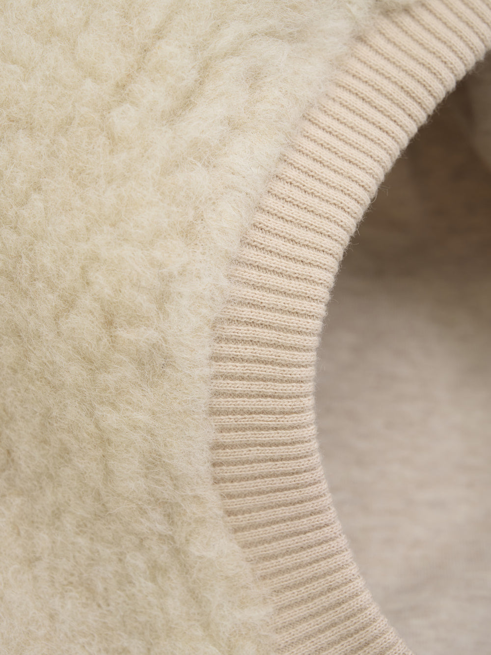 HUTTEliHUT | Balaclava Ears Wool Teddy - Cement