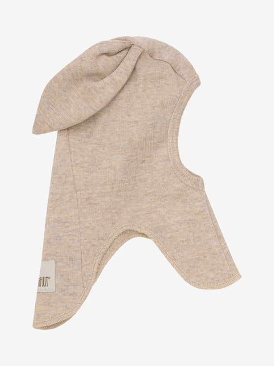 HUTTEliHUT | Balaclava Ears Wool Rib - Camel Melange