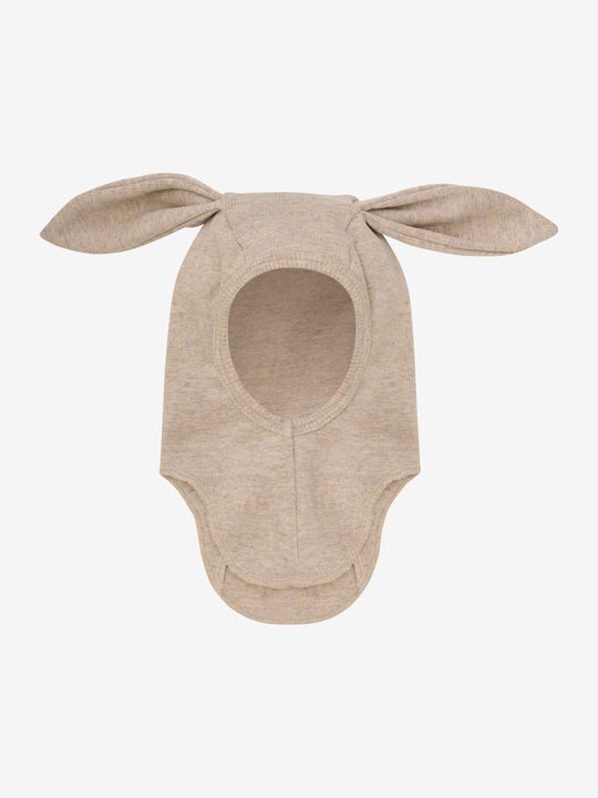 HUTTEliHUT | Balaclava Ears Wool Rib - Camel Melange