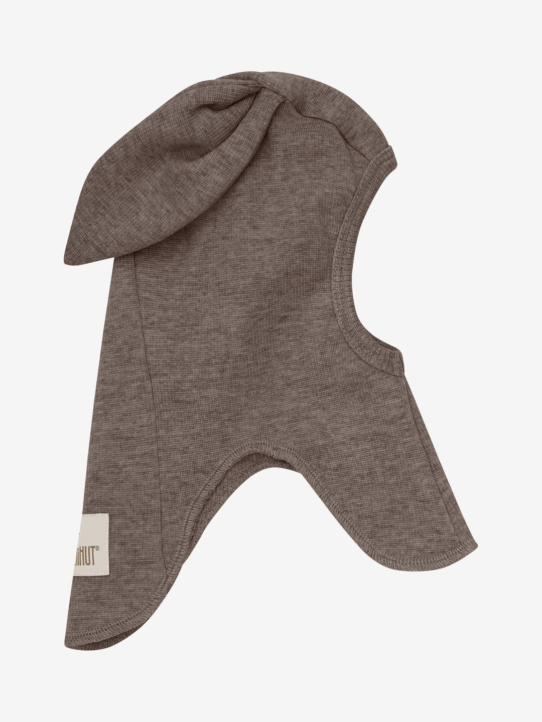 HUTTEliHUT | Balaclava Ears Wool Rib - Brown Melange