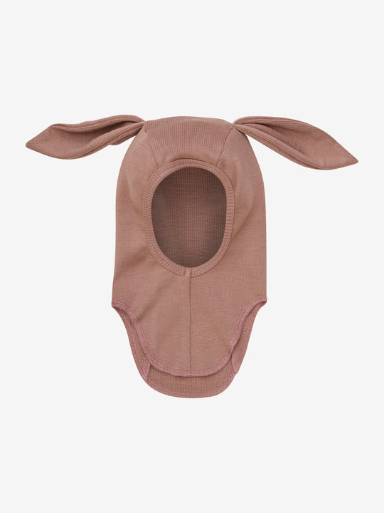 HUTTEliHUT | Balaclava Ears Wool Rib - Burlwood