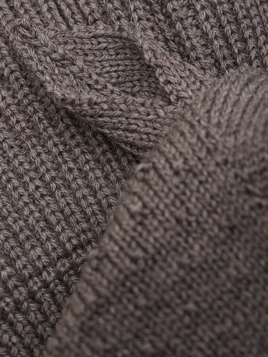 HUTTEliHUT | Balaclava Ears Wool Knit - Brown Melange