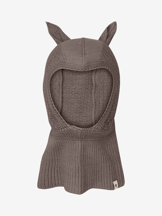 HUTTEliHUT | Balaclava Ears Wool Knit - Brown Melange