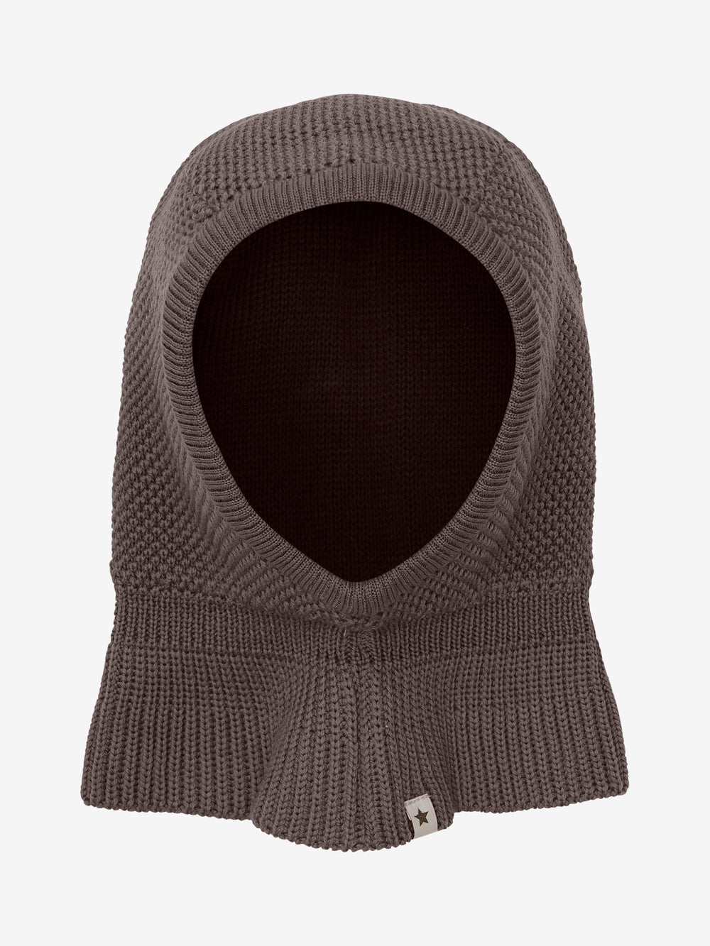 HUTTEliHUT | Balaclava Wool Knit Windstop - Brown Melange